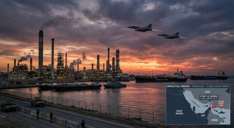 peta timur tengah dengan kilang minyak menggambarkan konflik iran amerika serikat